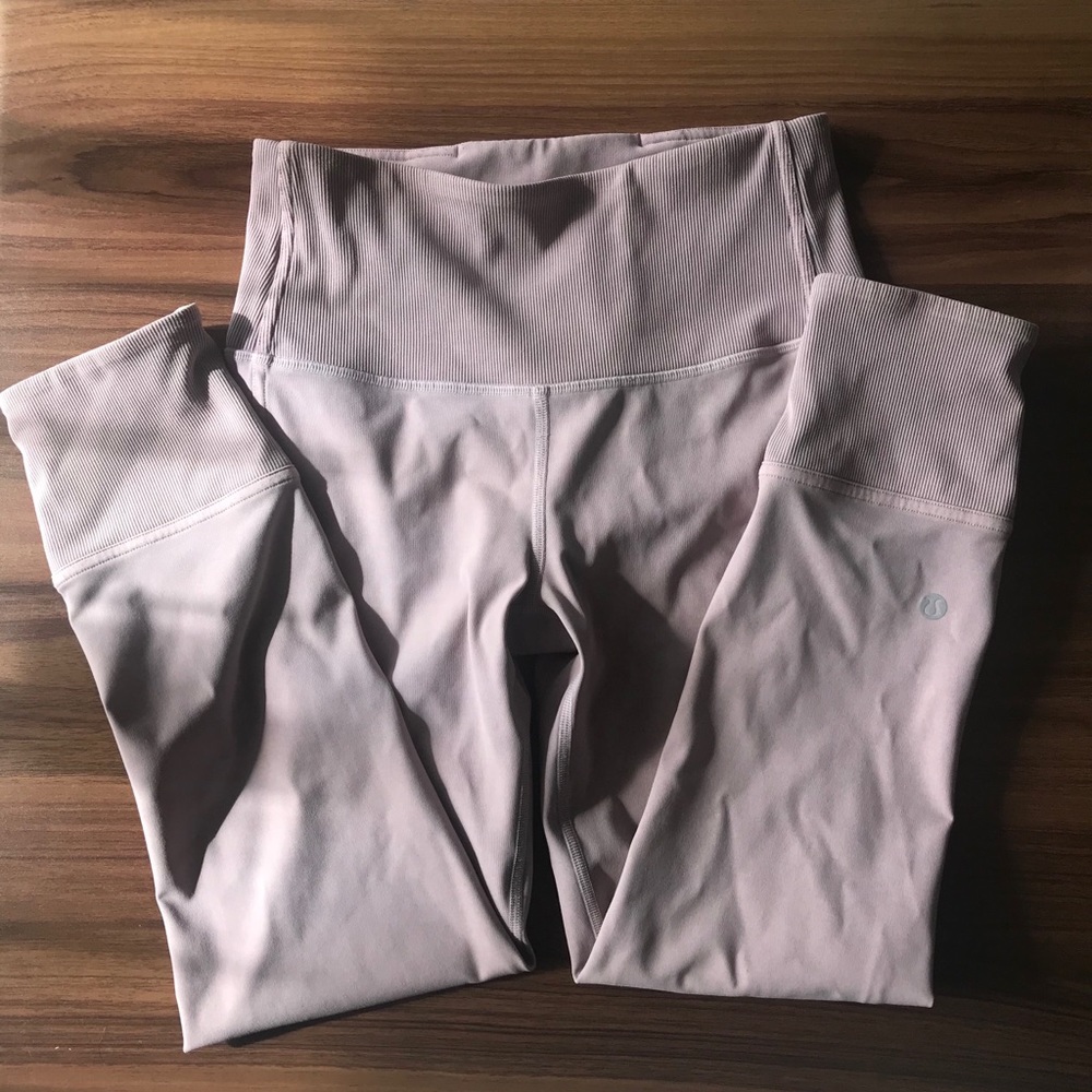 Lululemon Distressed Blush Pink Leggings